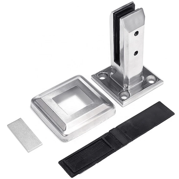 Rectangle Polished Stainless Steel Glass Clamps for Clamping Glass or Metal Panels